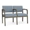 Lesro Lenox 2 Seat Tandem Seating W/ Arm, 43.5 in W 24.5 in L 32 in H LS2103 - alternate 1